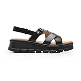 Flexi Sandalia Casual de Plataforma para Dama 128513 (Negro-26)