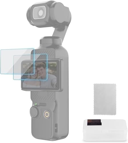 NEEWER �X�N���[���v���e�N�^�[ 2������L�b�g �R���p�`�u�� Osmo Pocket 4 & 3�N���G�C�^�[�R���{�A�N�Z�T���[ 9H HD ���h�~ �����K���X �ی�^�b�`�X�N���[���t�B���� CA141