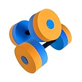 Colaxi Aquatic Exercise Dumbbells EVA Water Float Dumbbell Portable Swim Weights Pool Fitness Professional Water Aerobic Workouts, Orange Blue