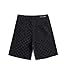 SHION7 Men's Denim Shorts, Relaxed Fit Knee Length Jean Short Pants for Men, Ripped Baggy Half Pant Jeans, Streetwear Oversized Shorts (US, Alpha, Large, Regular, Short, Black)