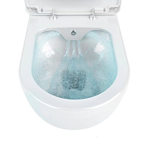 Wand Hänge WC Spülrandlos Toilette Bidet Taharet Rimless Taharet WC + Deckel Cover