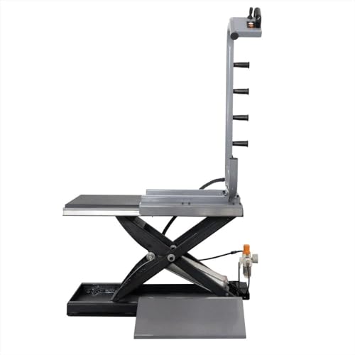Image of Tire Lifter for Wheel Balancer, Lifting Device for Tire Balancing Machine, Pneumatic Lift | Raises heavy wheels toward balancer spindle height; operates at 8-10 bar for car, SUV, pickup and light truck wheels.