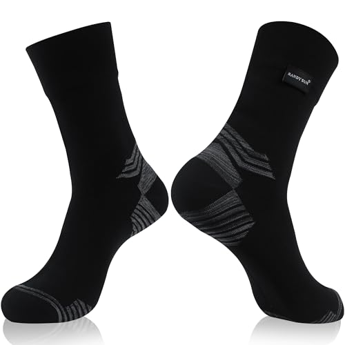 Image of RANDY SUN Waterproof Socks - Ultra Thin Seamless Cushion Socks with Eco-Friendly Juncao Inner, Breathable & Sweat-Friendly