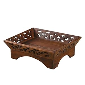 Prachtige kom Vintage massief houten hand gesneden fruitlade houten opbergdoos