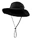 Home Prefer Outdoor UPF50+ Mesh Sun Hat Wide Brim Fishing Hat with Neck Flap (Black)