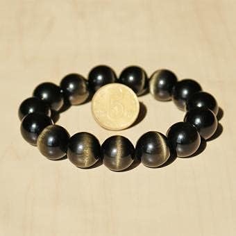 94Pcs Gemstone Beads, WEWNK Plus 8MM Round Stone Gold Obsidian Beads for Jewelry Making, Quartz Energy Stone Healing Crystal Rocks for DIY Crafts Bracelets Necklaces Earrings