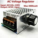 Motor Speed Controller, AC 110V 220V 4000W Voltage Regulator,SCR Motor Dimmer, Temperature Governor, Power Monitor