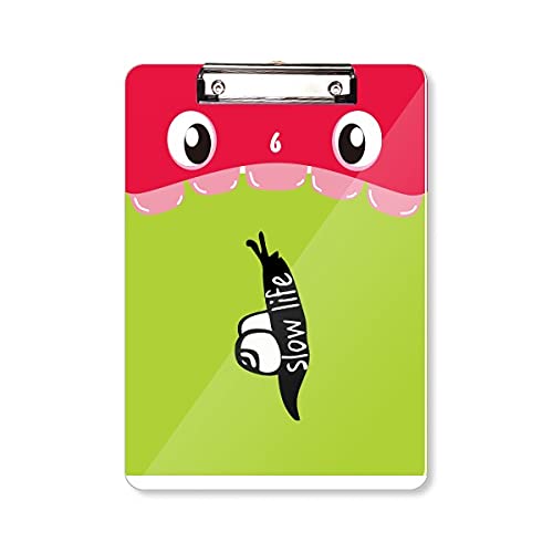 Planchette à pince A4 motif escargot noir et support écriture rigide