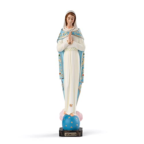 Jungfrau Maria Unsere Liebe Frau von Fátima Statue religiöse Skulptur, Heiligenfigur handbemalt | 30cm Cover