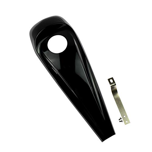 HDBUBALUS Motorcycle CNC Smooth Dash Fuel Console with Gas Tank Cap Covers Gloss Black Fit for Harley Touring Electra Glide Road Glides 08-23 by HDBUBALUS - Image 2