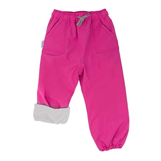 JAN & JUL Kids' Snow Pants Girls, Breathable Waterproof Rain-Gear (Fleece-Lined: Hot Pink, 7 Years)