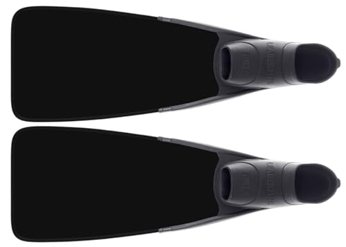 Leaderfins Short Black Carbon Fiber Freediving and Spearfishing Fins (EU 45-46 / US 11-12, Hard Stiffness)