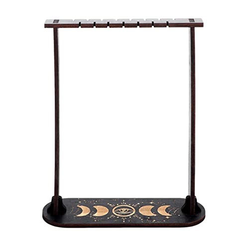 Perfeclan Présentoir à Pendule Divinatoire Polyvalent, Organisateur des Colliers, Présentoir à Cristaux en Bois, Yeux Cover