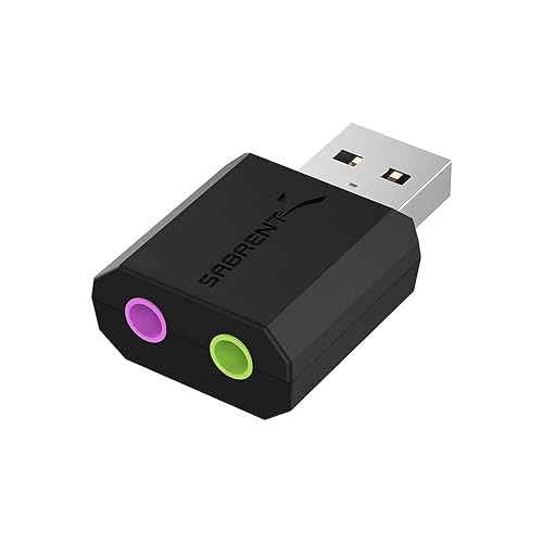 SABRENT | Adaptador USB a Jack de 3,5 mm para Auriculares con Entrada de micrófono | Tarjeta de Sonido Externa USB estéreo 3D | Compatible con PS4, Windows y Mac [AU-MMSA]