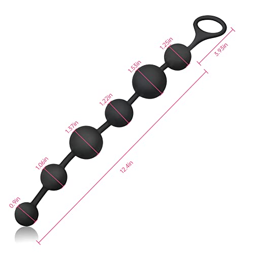 Silicone Anal Bead Butt Plug Anal Trainer Anal Chain With 6 Different Size Balls And Pull Roop For Men Women Sex Factory #TOP3