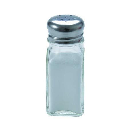 PEGANE Lot de 12 Salières - poivriers carrées en Verre 60 g - H105 mm