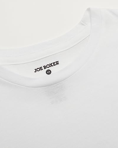 JOE BOXER Mens T-Shirts Pack of 4 - Crew Neck Undershirts for Men Pack of 4 - Mens White T Shirts4