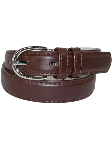 CTM Kid's Leather 1 inch Basic Dress Belt (Pack of 2)4