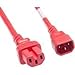 Unirise 10ft Red Power Cord C14-C15 - For Electronic Equipment - 15 A Current Rating - Red