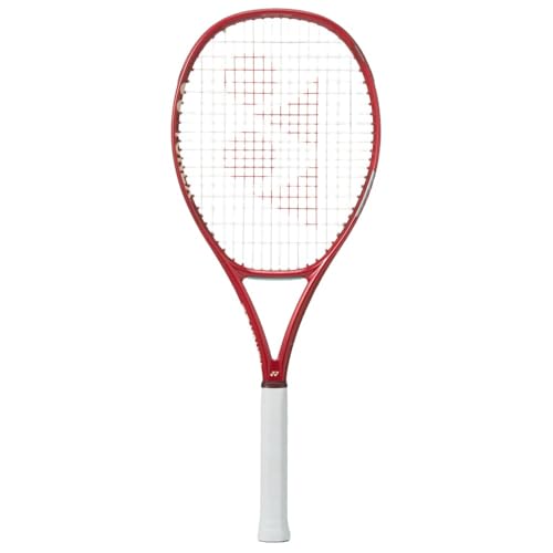 YONEX VCORE - 100 raquetas de tenis, 300 g, modelo 2026, color rojo rubí, raqueta de rendimiento con máximo giro, potencia y control, raqueta de tenis profesional para entrenamiento y partido, sin