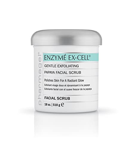 Pharmagel Enzyme Ex-Cell - Gentle Papaya Face Exfoliator Scrub for All Skin Types - 18 Ounces