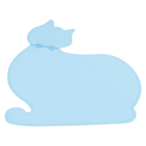 POPETPOP Tapete de Alimentação de Animais de Estimação de Silicone Em Forma de Gato para Animais de
