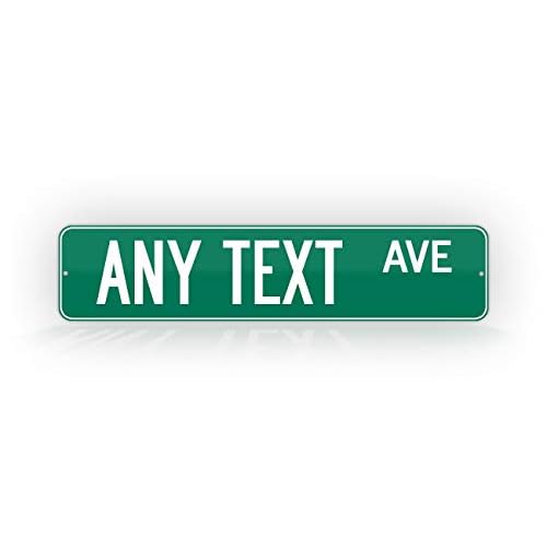 Customized Green Road Sign Personalized Novelty 4X18 Street Sign | non reflective…