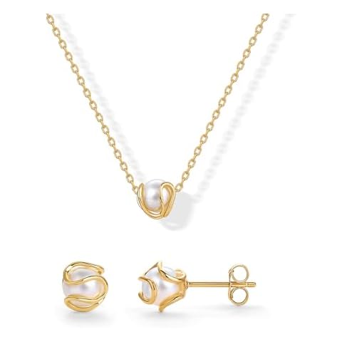 PAVOI 14K Gold Plated Pearl Jewelry Set Cover