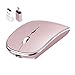 Produktbild Leolee Kabellose Maus, 2.4 GHz Wireless Mouse Wiederaufladbar Silent Click Mini Optische Schnurlos Thin 1600 DPI Mäuse mit USB Nano Empfänger Typ C für Notebook/PC/Laptop/Computer/MacBook (Roségold)