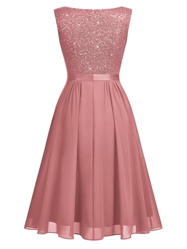 Image of MISSMAY Women's Vintage V-Neck Sequin Formal Party A-Line Dress