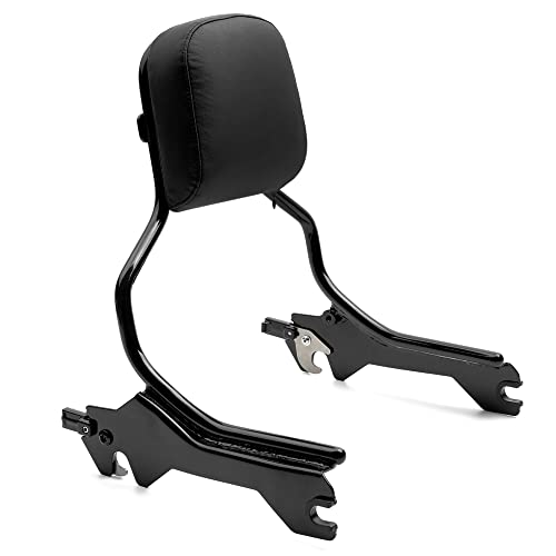 Customoto Detachable Upright Backrest Sissy Bar Compatible With 2018-2023 Harley Softail Fatboy Breakout 114 Models Black #TOP12