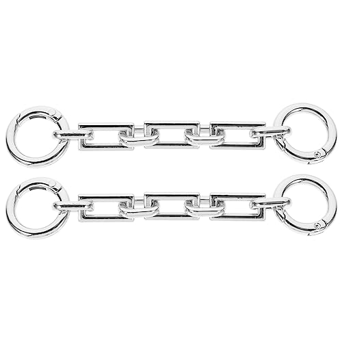 TEHAUX 2pcs Stylish Alloy Purse Chain Extender for Handbag Replacement DIY Bag Strap Chain Easy Install Shiny Appearance for Crossbody Shoulder Wear