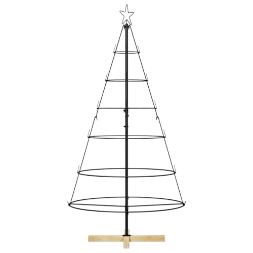 Árbol cono de Navidad de 154 cm GeenYuu de acero para oficina y salón 6