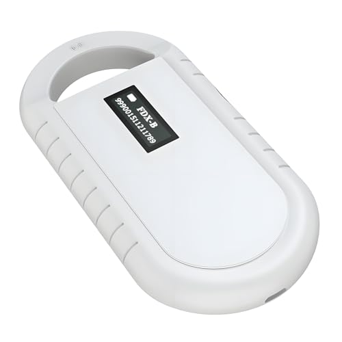 Pet Microchip Scanner, Handheld Animal Chip Reader Portable RFID Reader Supports for ISO 11784/11785, FDX-B and ID64 RFID