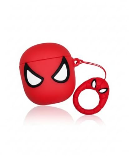 Image of Silicone Case Compatible for Apple Airpods 4 (2024) Cute Design for AirPods 4 with Active Noise Cancellation (ANC) with Keychain Hook Shockproof Protective Case (Spider)
