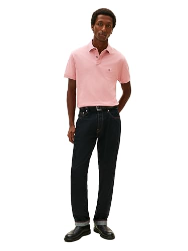 Image of Tommy Hilfiger Men's Short Sleeve Polo Shirts in Classic Fit with Stretch and Organic Pique Cotton