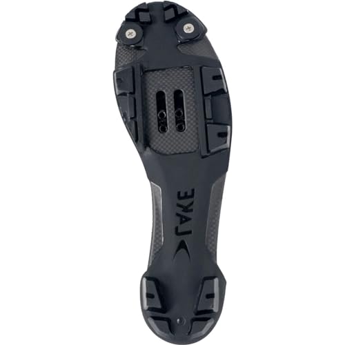 Lake Mx333 Wide Cycling Shoe - Men's Black/Silver, 45.5