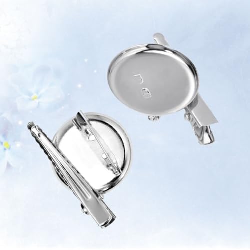 Base de broche para suéteres artesanales con clip de cocodrilo de 2cm plata para ropa 7