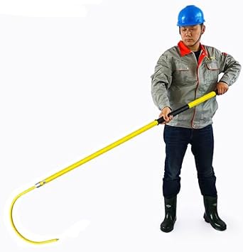 High Voltage Rescue Hook Kit - Lightweight Insulated 6FT Emergency Rods for Electrocution Response, 10kV 35kV 110kV 220kV, Commercial Use Green, 1m/39.4in