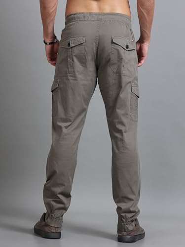 Image of U.S. Pitchers Mens Twill Laffer Cargo Joggers I 6 Pocket Utility Pants I Stylish Comfort Fit I 12 Colors I Sizes 30 to 38