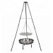 GLÜHZONE HKG 100 - Schwenkgrill aus Edelstahl mit Feuerschale - Dreibein Schwenker Holzkohlegrill (höhenverstellbar, einfach, robust, komplett Set, große Grillfläche Ø 50 cm) - für Camping und Garten