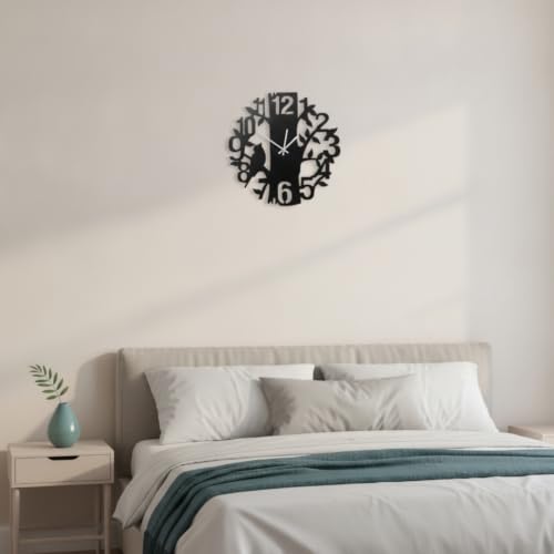Reloj de pared de hierro LOVIVER con movimiento mineral de alta precisión 4