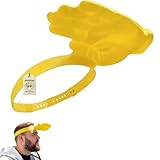 Funny Hand Sun Visor Hat Headband, Palm-Shaped Adjustable Sun Visor Cap for Women Men, UV Protection Outdoor Novelty Hat for Beach Party Festival Travel Costume Gift Yellow