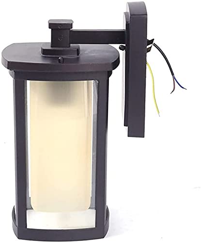 Lanterne de jardin moderne LED E27 et applique murale noire pour porche extérieur