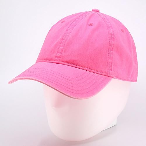 Image of Classic Washed Cotton Baseball Cap - Vintage Adjustable Dad Hat, Curved Bill for Men Women, Outdoor Everyday Wear