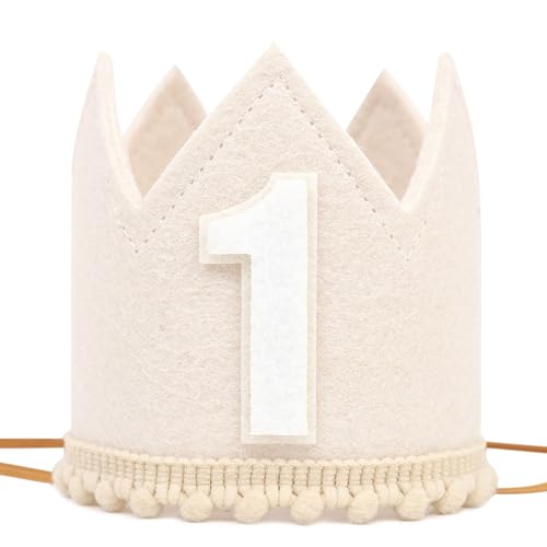 First Birthday Crown - Crown Hat for Baby Boy/Girl, 1st Birthday Party Decoration, Cake Smash Photo Props, Outfits for Baby (Boho 1st Birthday Crown)