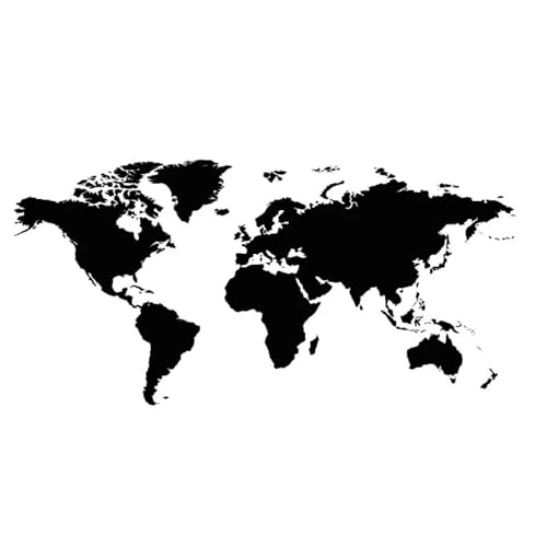 SABORR Vinyl World Map Atlas Wall Sticker Sticker Diy Art Decal Mural Living Room House Decoration