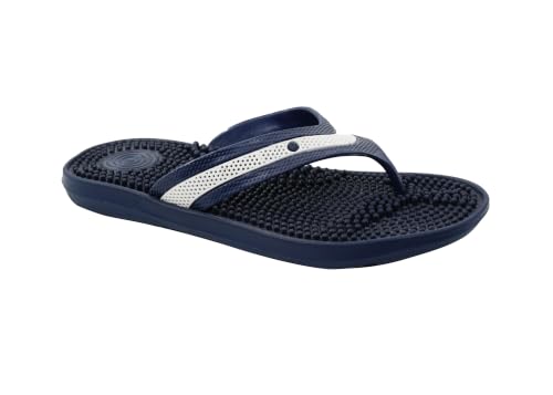 Image of Bata Men's Massaging Flip Flops, Grey