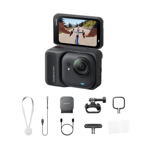 Image of Insta360 GO Ultra Cycling Bundle - Tiny Hands-Free 4K Cam, Lightweight & Portable, Low Light Excellence, Mount Anywhere, FlowState Stabilization, 200 Min Battery Life, Waterproof to 33ft