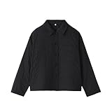 無印良品 婦人 カポック混 二重ガーゼ キルトジャケット レディース BD103A5S 黒 婦人L